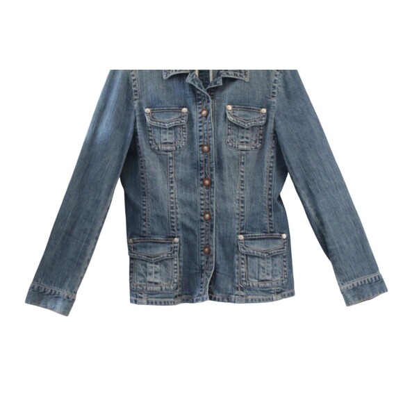Jones New York Signature Denim Jacket With Pockets Women's Size Med - Picture 3 of 6